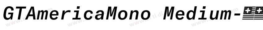 GTAmericaMono Medium字体转换